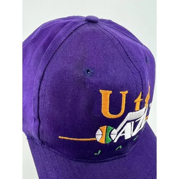 Utah Jazz Twins NBA Purple Snap Back Embroidered Hat Cap - Picture 3 of 14